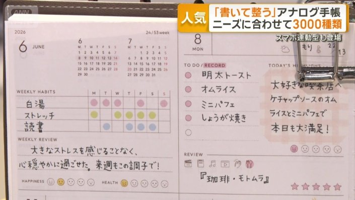 手帳初心者の人にも使いやすい仕様