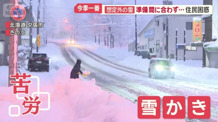 雪かきに追われた