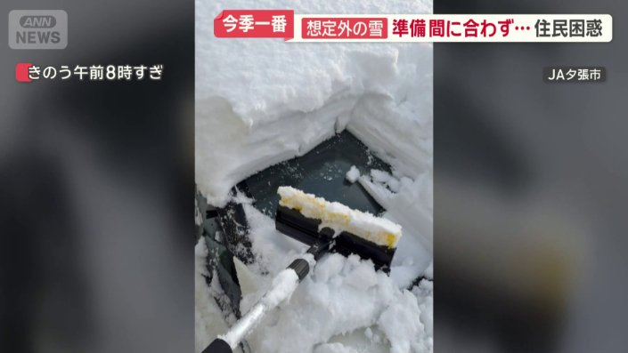 車の上に積もった雪