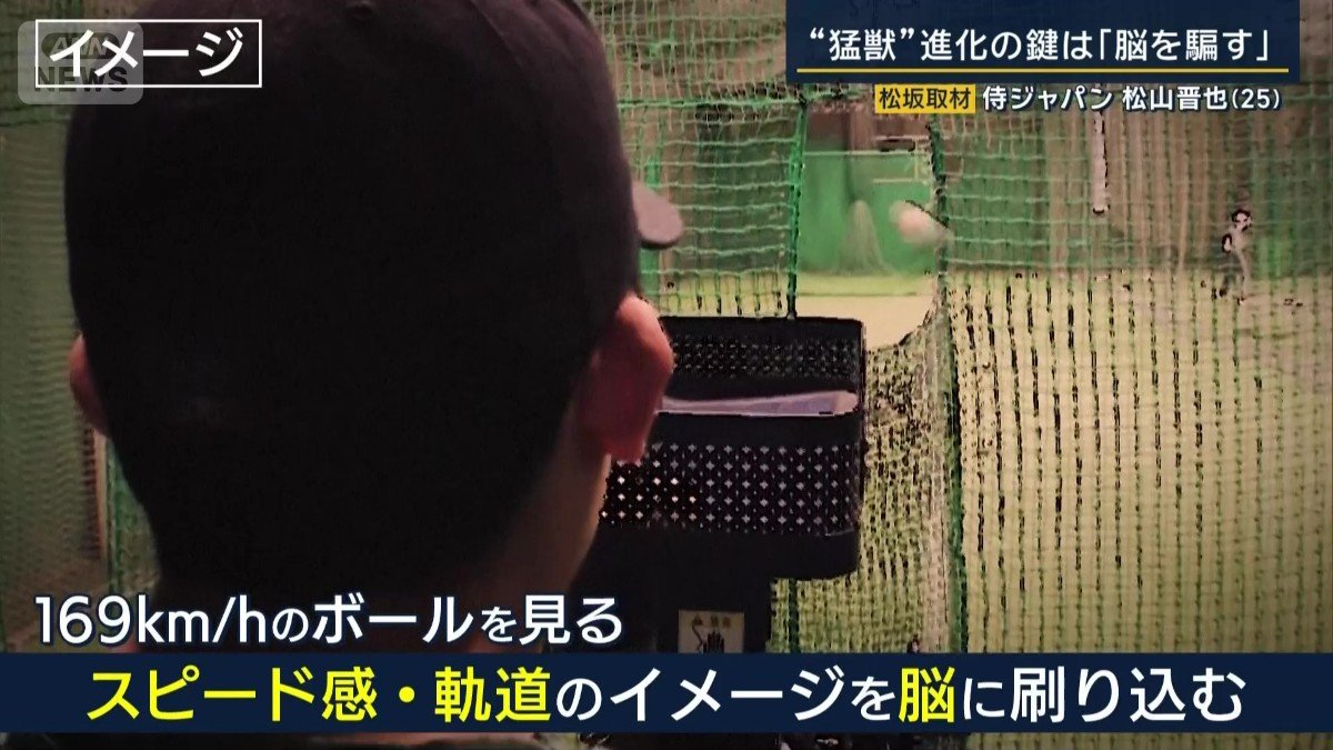 マシンを169キロに設定し真後ろから見るだけ