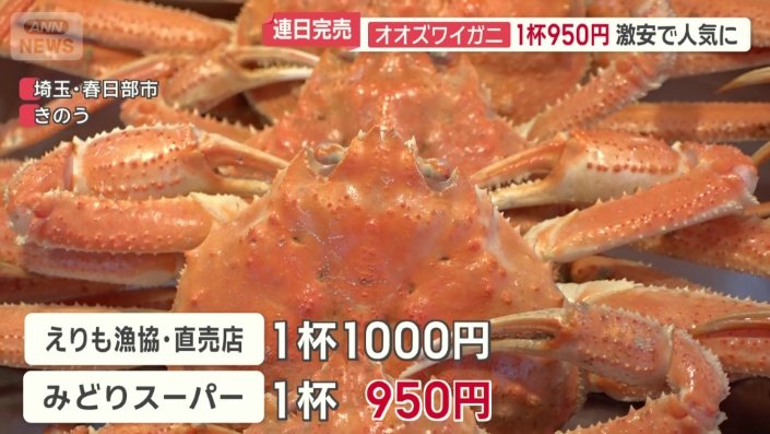 地元・北海道より50円安い一杯950円で販売