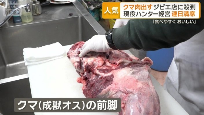 クマの前脚の肉(成獣オス)