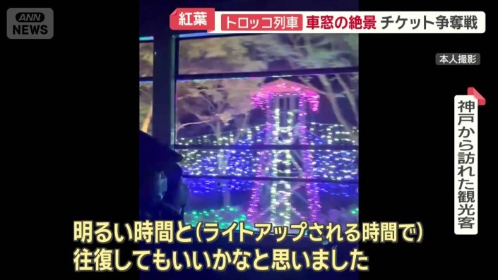 念願の景色に夢中