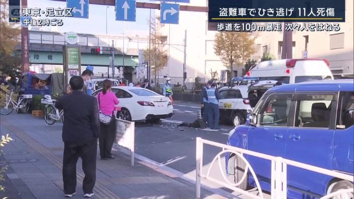 人通りの多い国道沿い