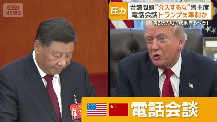 習主席はトランプ大統領と電話で会談