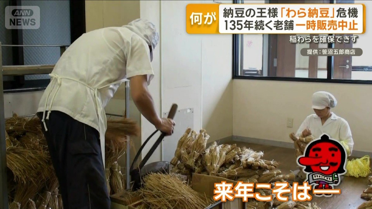 来年こそは…稲わら確保を