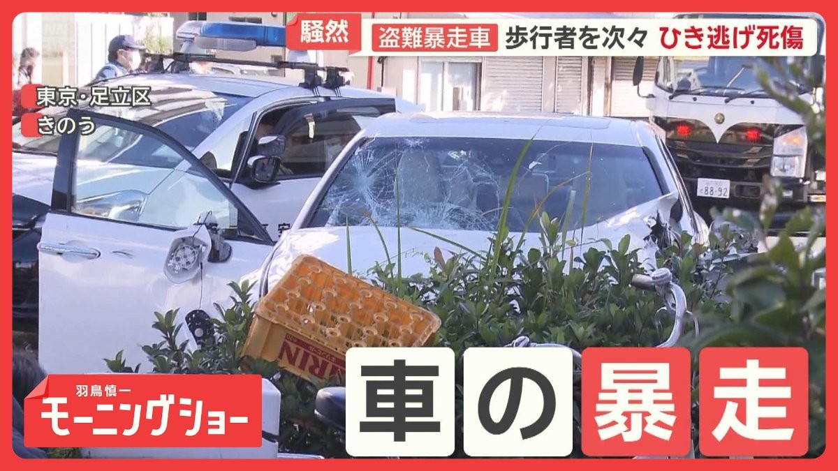 盗難車ひき逃げ 11人死傷　カメラ捉えた異様な一部始終　窃盗疑いで37歳男を逮捕