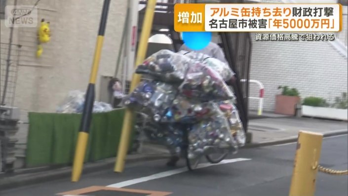 自転車で大量に運ぶ人