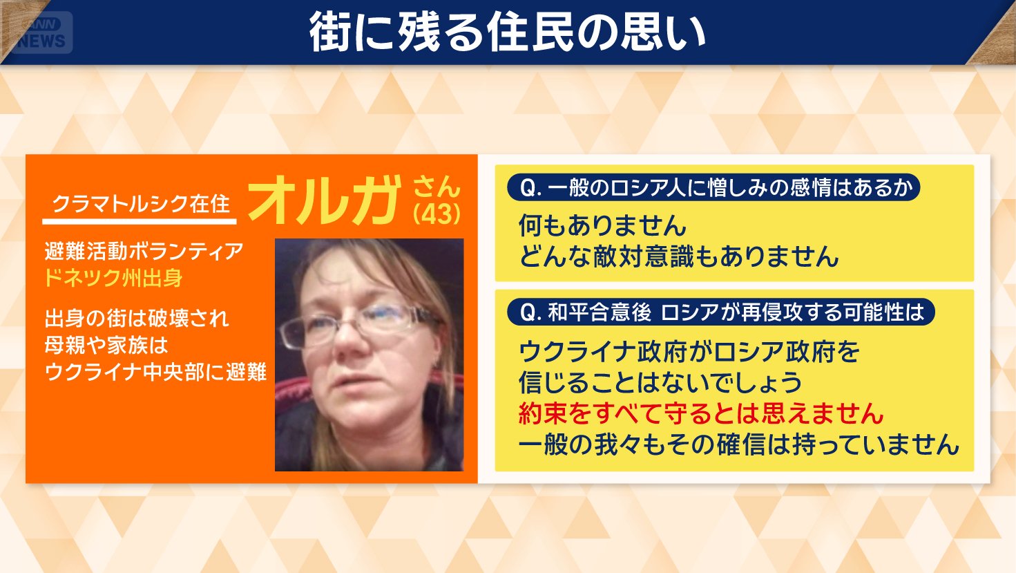 母親や家族はウクライナ中央部に避難