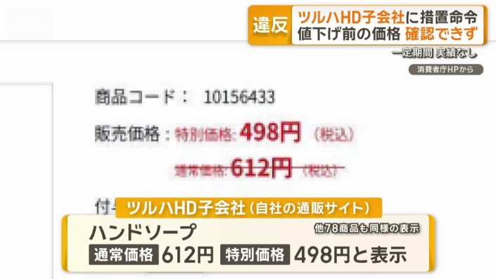 通常価格で販売した実績が一定期間確認できず