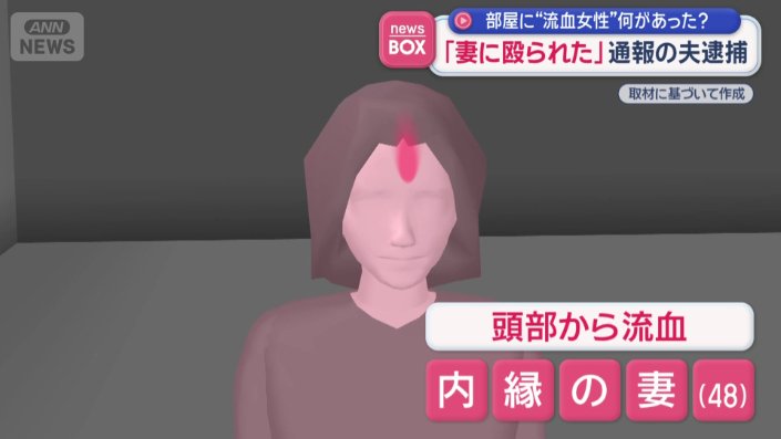 頭部から血を流していたのは内縁の妻だった