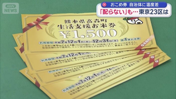 おこめ券は1枚1500円分
