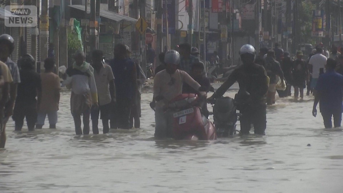 孤立状態の日本人7人を救助“異例”のサイクロン…アジア各国 豪雨死者1000人超
