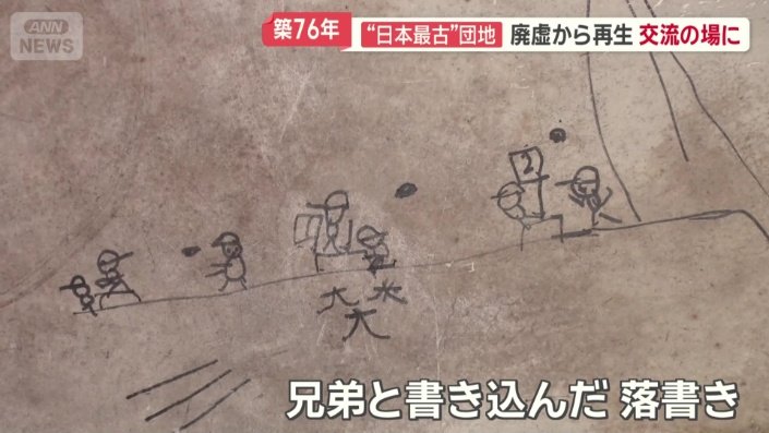 落書きが当時のまま