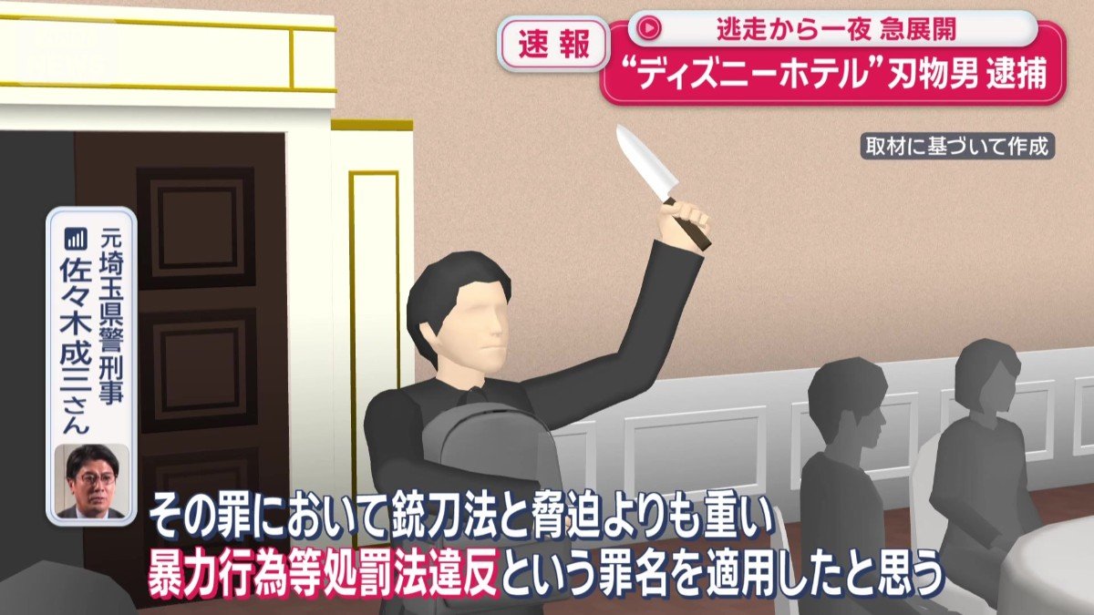 適用された罪名は「暴力行為等処罰法違反」