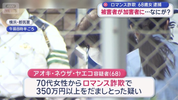350万円をだまし取った疑いで逮捕