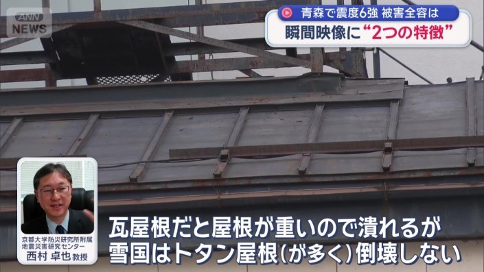 「雪国はトタン屋根(が多く)倒壊しない」