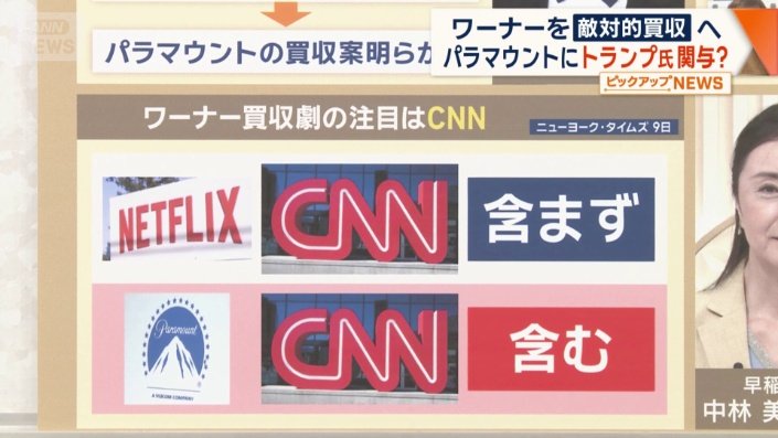 ワーナー買収劇の注目はCNN