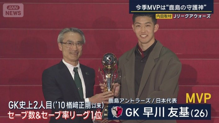 MVPに輝いた鹿島アントラーズGK・早川友基