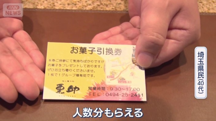 お菓子の引換券