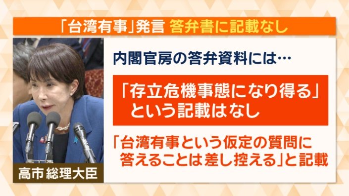 「存立危機事態になり得る」という記載はなかった
