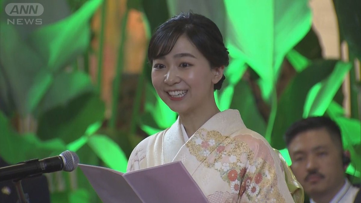 歓迎レセプションに着物姿でご出席