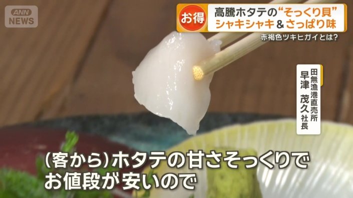 北海道産ホタテの半額