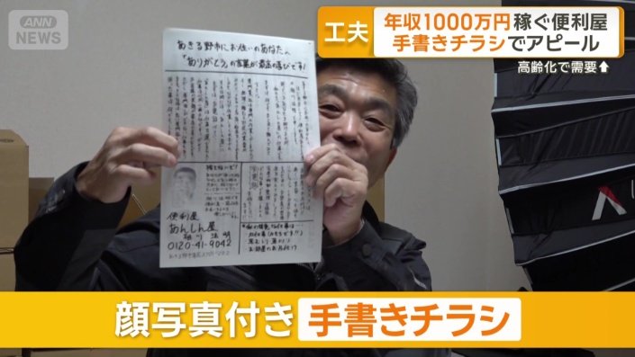 手書きのチラシ