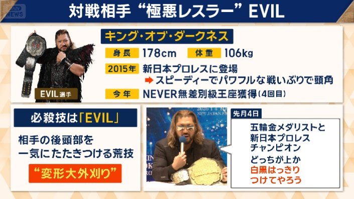対戦相手の極悪プロレスラー・EVIL選手