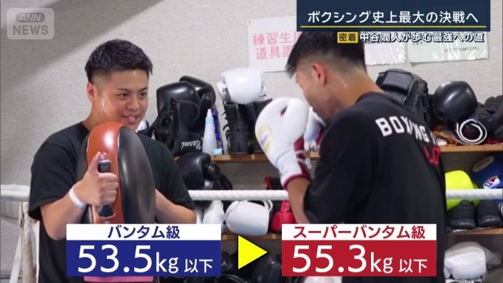 スーパーバンタム級へ転向した中谷潤人