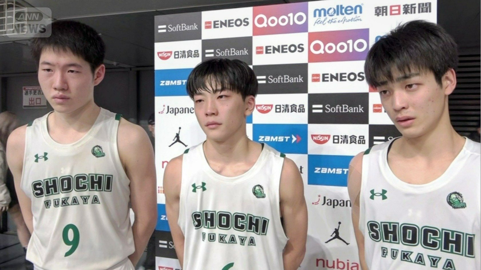 正智深谷の藤本選手、山口選手、加藤選手（写真左から）