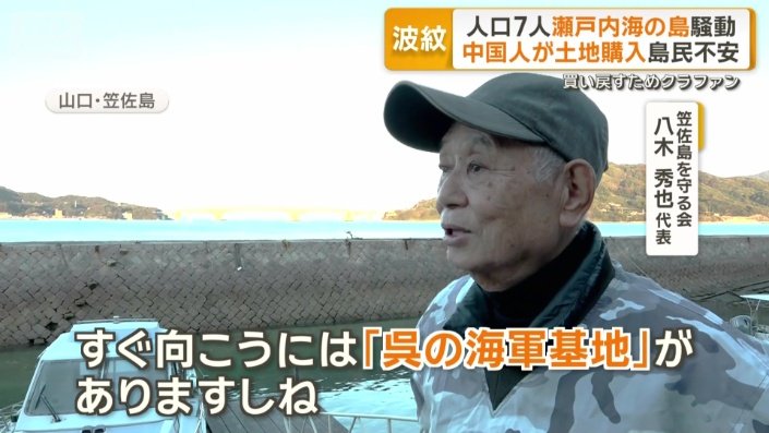 笠佐島を守る会　八木秀也代表