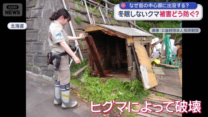 破壊されたごみの集積ボックス