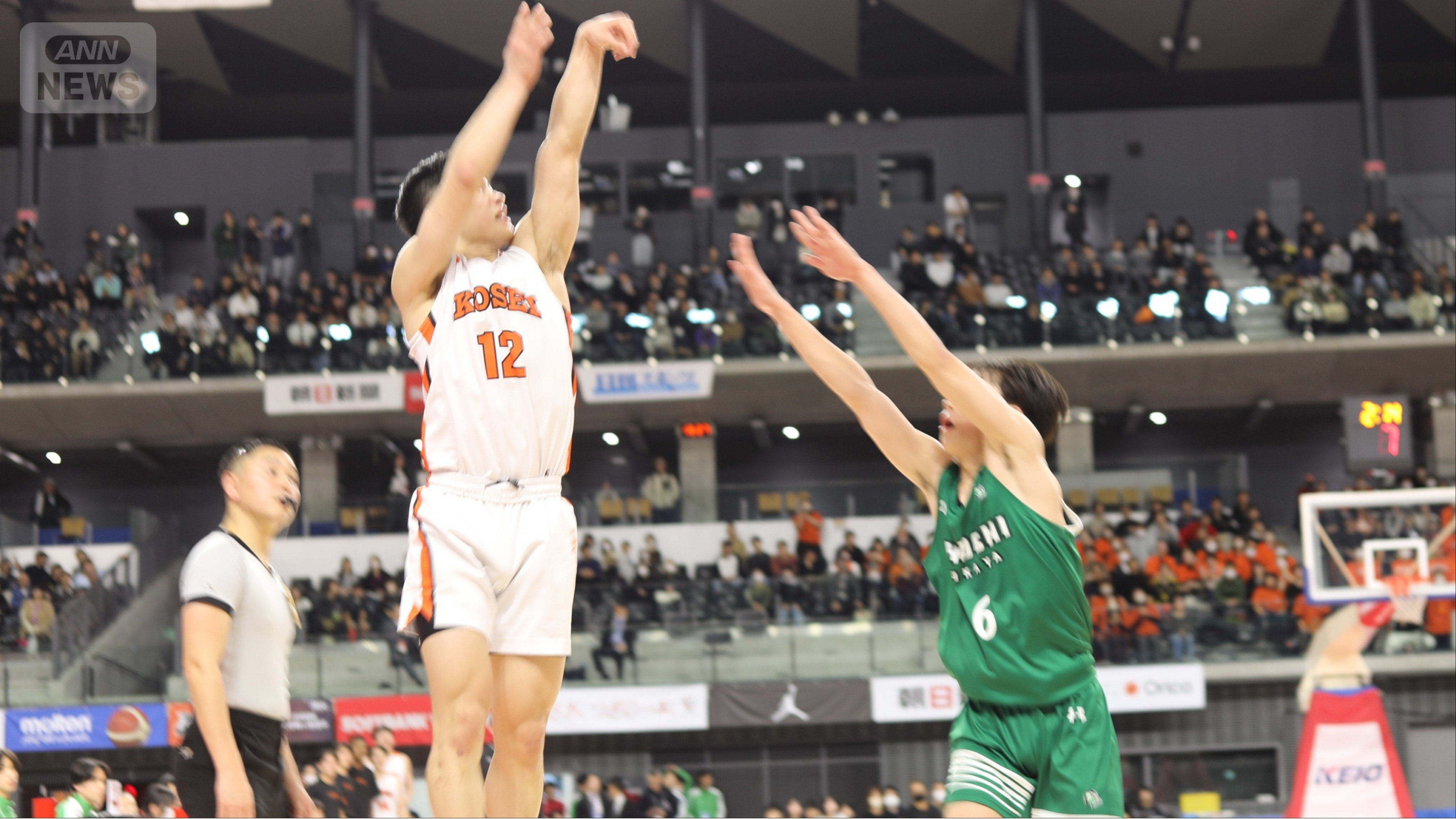 シュートを放つ西垣玲央(にしがき･れお）選手