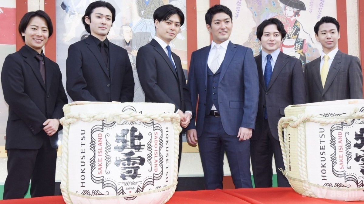 【エンタメ取材現場】中村橋之助、尾上左近、中村鶴松、市川染五郎、市川男寅、中村莟玉　「新春浅草歌舞伎」初日鏡開き