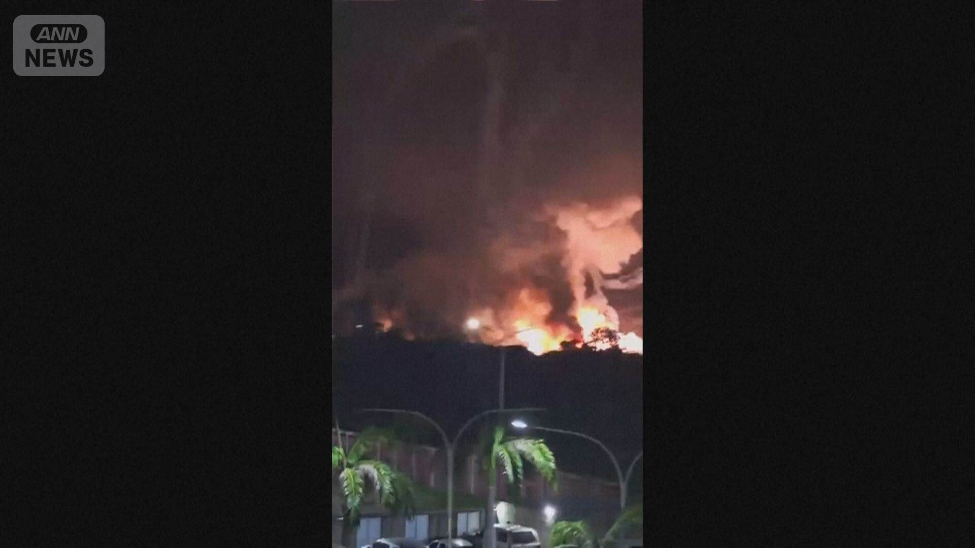 爆発があったベネズエラの首都カラカスの様子