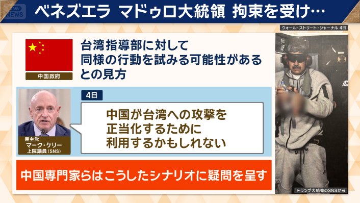 米のベネズエラ攻撃 中国への影響は