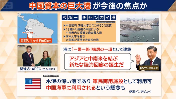 ペルーの首都リマの北約60キロに位置する「チャンカイ港」