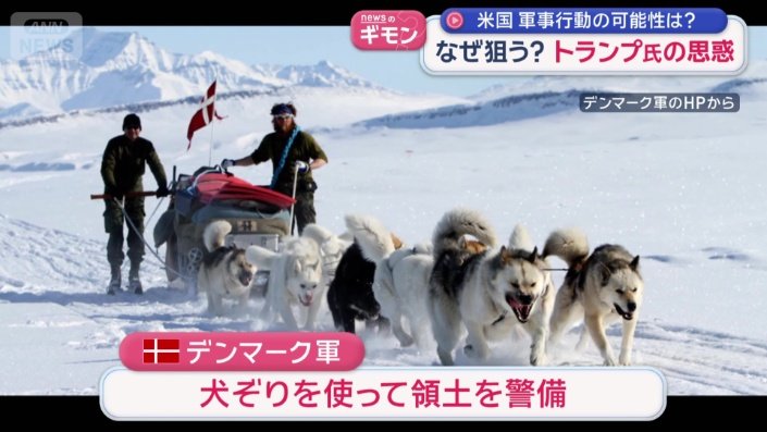 犬ぞりを使って領土を警備