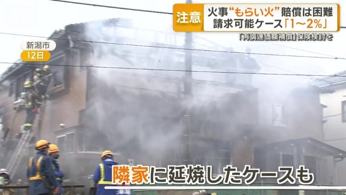 隣家に延焼したケースも