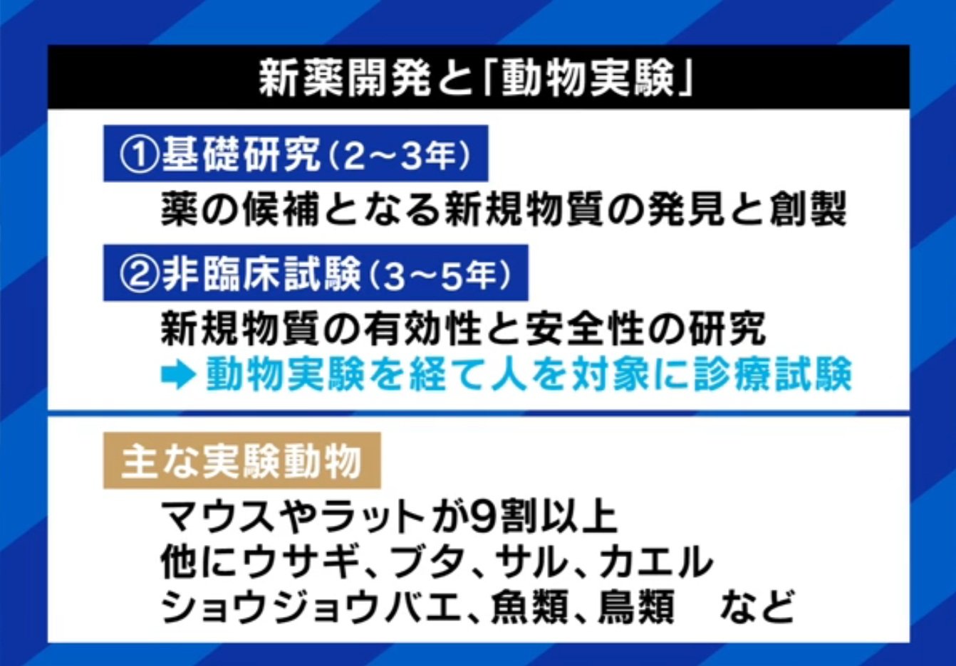 新薬開発と動物実験