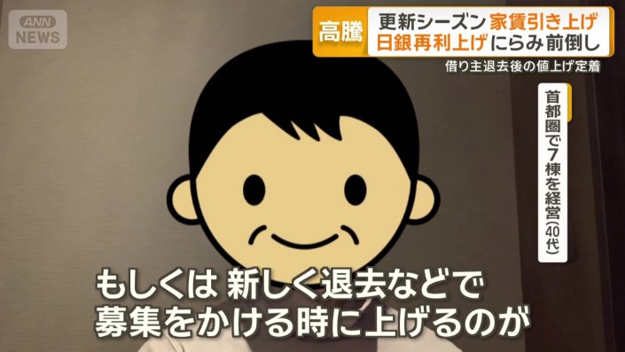 「新しく退去などで募集をかける時に上げる」