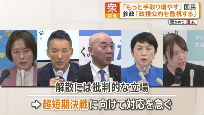 野党各党の党首
