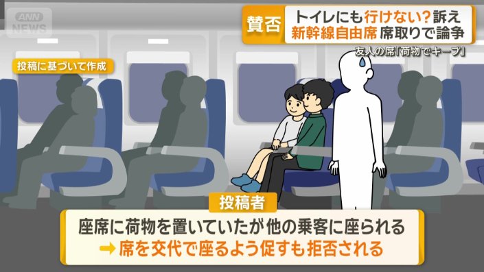 座席キープも他の乗客に取られてしまった