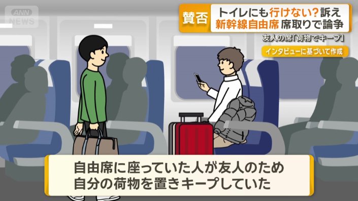 後から乗ってくる友人のためにキープしていた