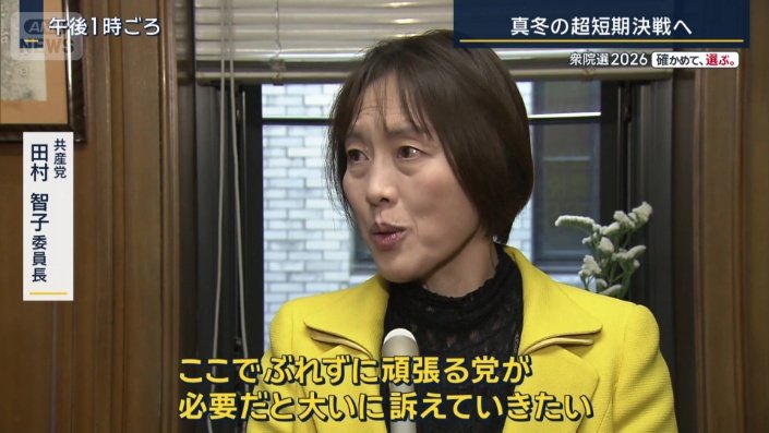 共産党 田村智子委員長