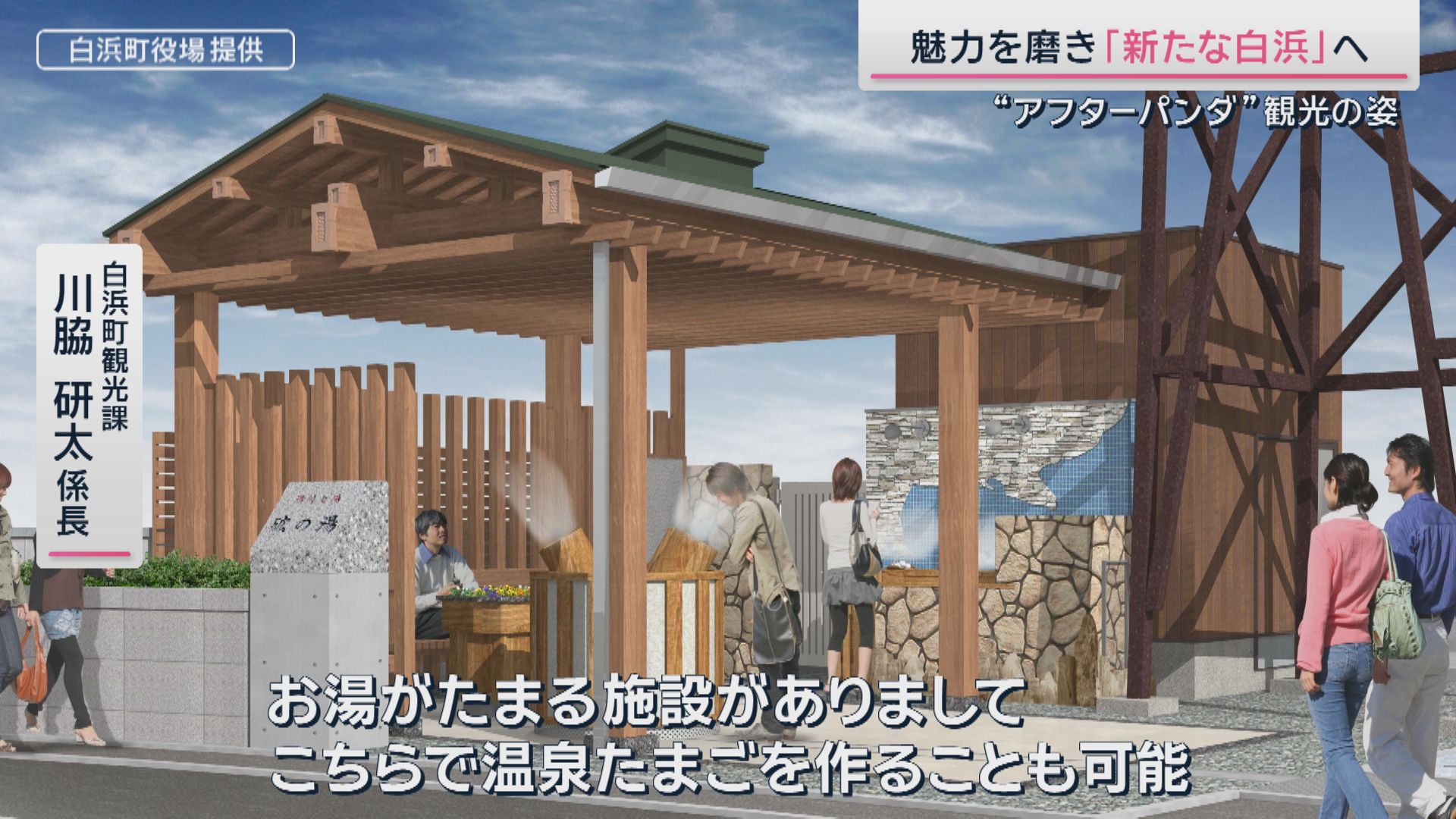 温泉を利用した新たな施設　完成予想図