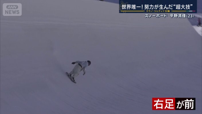 得意ではない右足が前の時
