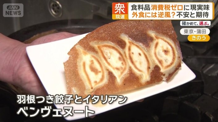 売りの一つ・羽根付き餃子