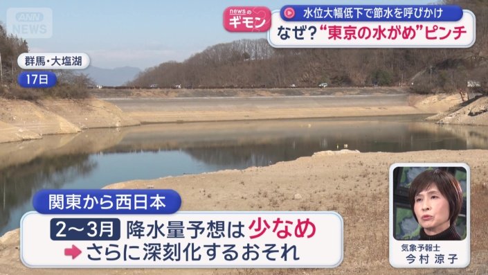 2〜3月の降水量予想は少なめ